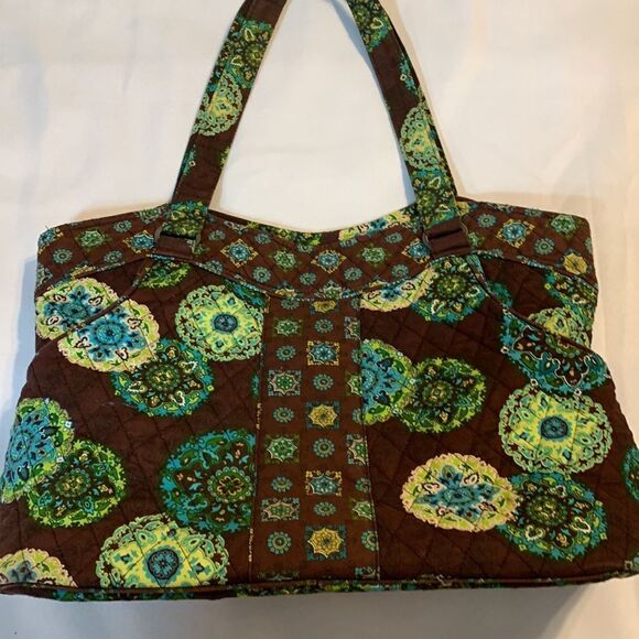 Sisters brown & blue quilted tote - Picture 1 of 8